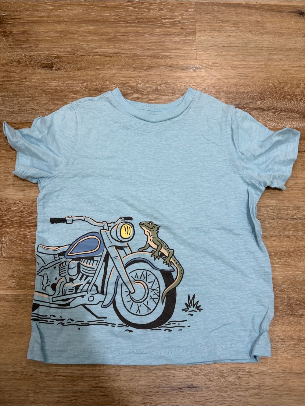 Garanimals Light Blue Tee with Motorcycle & Lizard Graphic